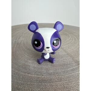 Littlest Pet Shop #2695 Penny Ling Panda Bear Purple White Pink Eyes